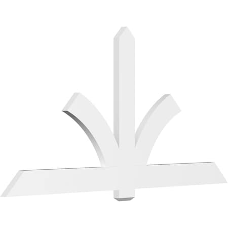 Ekena Millwork Redmond Architectural Grade PVC Gable Bracket, 84"W x 42"H x 2"D x 6"F, 12/12 Pitch GBP084X42X0206RED00